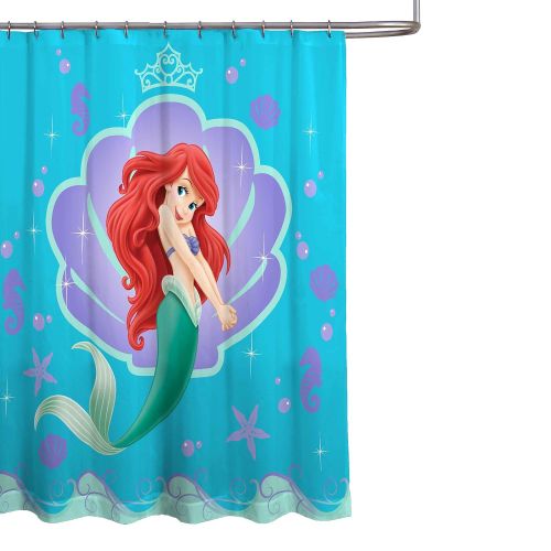  Jay Franco Disney Little Mermaid Ariel 70 x 72 Fabric Shower Curtain