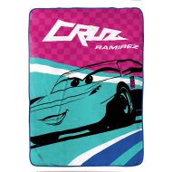 Jay Franco Disney/Pixar Cars 3 Movie Cruz Plush Pink/Teal/Blue 62 x 90 Twin Blanket with Cruz Ramirez (Official Disney/Pixar Product)
