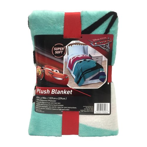  Jay Franco Disney/Pixar Cars 3 Movie Cruz Plush Pink/Teal/Blue 62 x 90 Twin Blanket with Cruz Ramirez (Official Disney/Pixar Product)