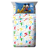 Jay Franco Disney Junior Mickey Mouse Clubhouse Adventure White 3 Piece Twin Sheet Set (Official Disney Product)