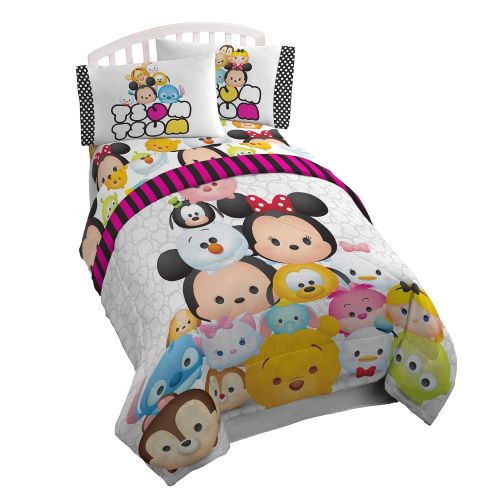  Jay Franco Disney Tsum Tsum Faces Comfy Reversible Poly Fill Comforter, Twin