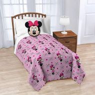 Jay Franco Disney 2-Piece Minnie Nogginz Pillow and Throw Blanket Set, 60 W x 90 L