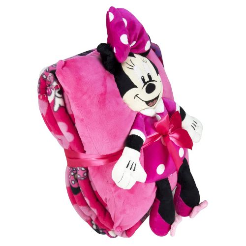  Jay Franco Disney Minnie Mouse Bowtique Travel Snuggle Set