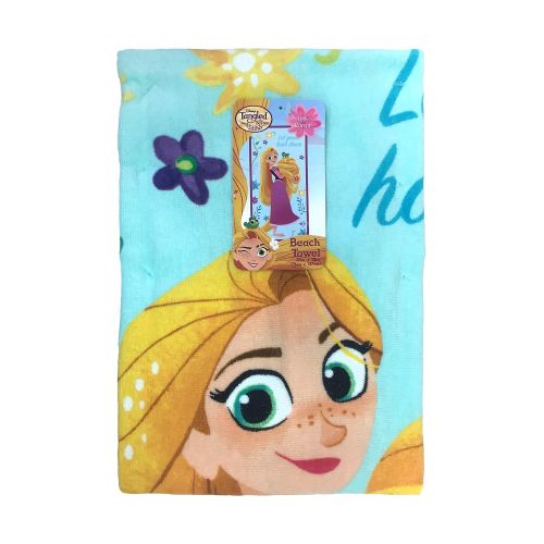  Jay Franco Disney Tangled Let Your Hair Down 28 x 58 Cotton Bath, Pool , Beach Towel, Purple/Teal/Yellow