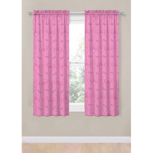  Jay Franco Disney Princess Friendship Adventures 63 Decorative Curtain/Drapes 4-Piece Set (2 Panels, 2 Tiebacks)