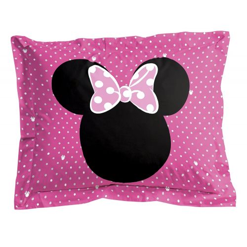  Jay Franco Disney Minnie Mouse XOXO Twin Comforter - Super Soft Kids Reversible Bedding Includes Bonus Sham - Fade Resistant Polyester Microfiber Fill (Official Disney Product)