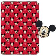 Jay Franco Mickey Mouse Plush Pillow and 40 Inch x 50 Inch Throw Blanket - Kids Super Soft 2 Piece Nogginz Set (Official Product)