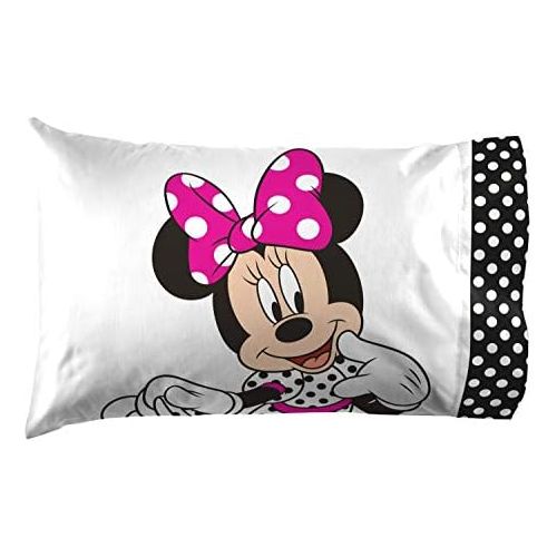  [아마존베스트]Jay Franco Disney Minnie Mouse Dots are the New Black 5 Piece Twin Bed In A Bag