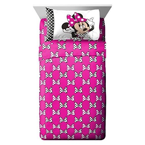  [아마존베스트]Jay Franco Disney Minnie Mouse Dots are the New Black 5 Piece Twin Bed In A Bag