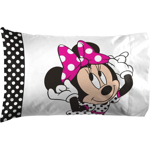  [아마존베스트]Jay Franco Disney Minnie Mouse Dots are the New Black 5 Piece Twin Bed In A Bag