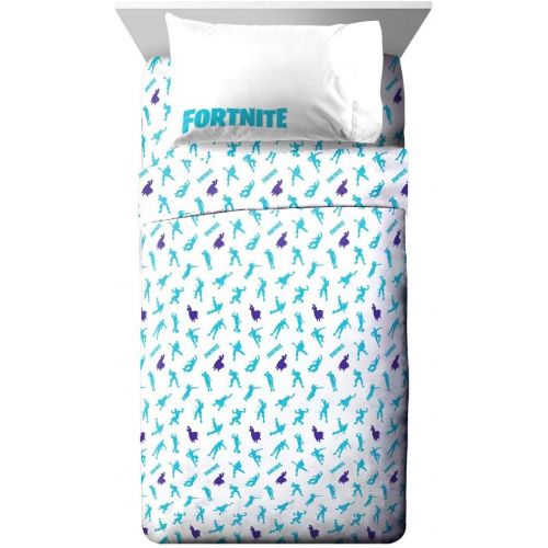  Jay Franco Fortnite Boogie Bomb 7 Piece Full Bed Set - Includes Reversible Comforter & Sheet Set - Super Soft Fade Resistant Microfiber Bedding (Official Fortnite Product)