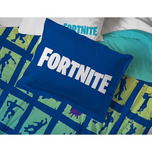  Jay Franco Fortnite Boogie Bomb 7 Piece Full Bed Set - Includes Reversible Comforter & Sheet Set - Super Soft Fade Resistant Microfiber Bedding (Official Fortnite Product)