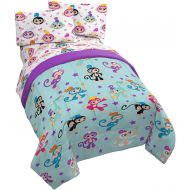 Jay Franco Fingerlings Monkey Around 4 Piece Twin Bed Set - Includes Comforter & Sheet Set - Super Soft Fade Resistant Polyester - (Official Fingerlings Product)
