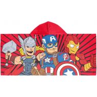 Jay Franco Marvel Super Hero Adventures Super Stars Kids Bath/Pool/Beach Hooded Towel - Featuring The Avengers - Super Soft & Absorbent Cotton Towel, Measures 22 inch x 51 Inch (Official Marv