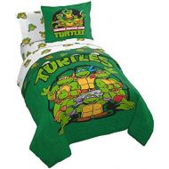 Jay Franco Nickelodeon Teenage Mutant Ninja Turtles Green Bricks 5 Piece Twin Bed Set - Includes Reversible Comforter & Sheet Set Bedding - Super Soft Fade Resistant Microfiber (Official Nick