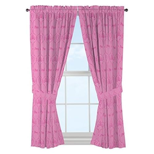  Jay Franco Disney Princess Friendship Adventures 63 Decorative Curtain/Drapes 4 Piece Set (2 Panels, 2 Tiebacks)