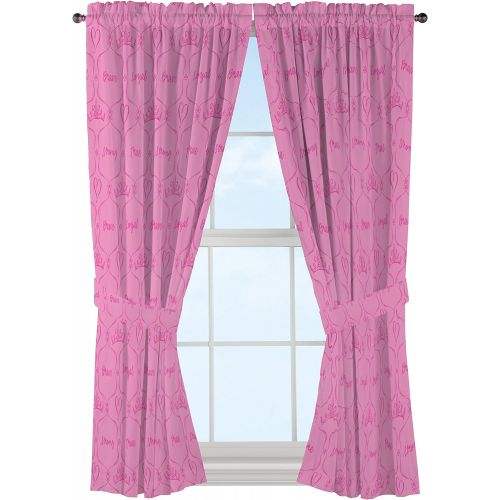  Jay Franco Disney Princess Friendship Adventures 63 Decorative Curtain/Drapes 4 Piece Set (2 Panels, 2 Tiebacks)