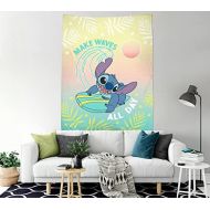 Jay Franco Disney Lilo & Stitch Make Waves All Day Tapestry ? 60 x 80 Inch Wall Hanging ? Kids Room Decor (Official Disney Product)