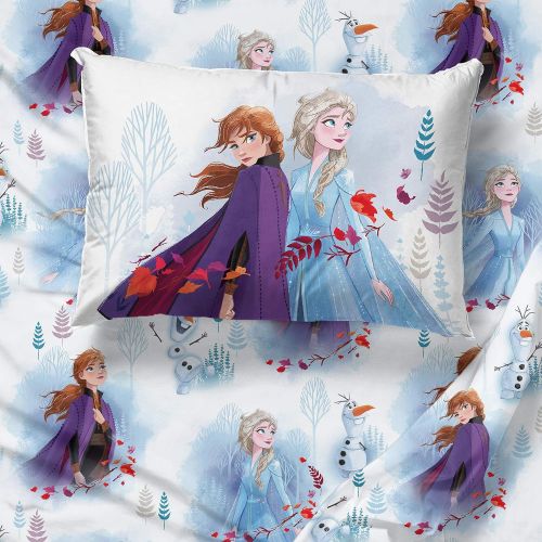  Jay Franco Disney Forest 3 Piece Twin Sheet Set, Frozen 2 Spirit