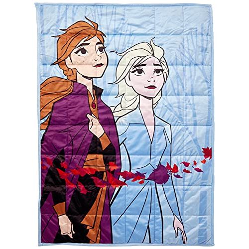  Jay Franco Disney Frozen 2 Forest Spirit Weighted Blanket 4.5 lbs, White