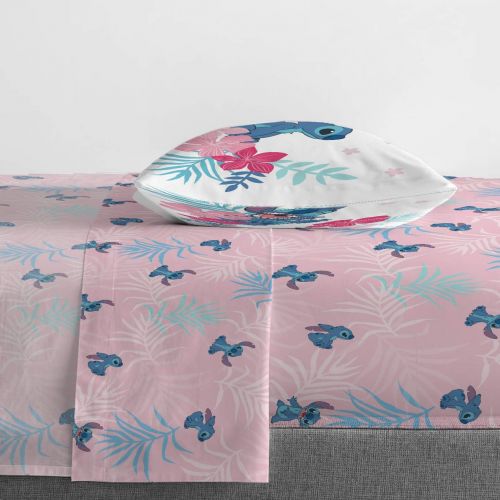  Jay Franco Disney Lilo & Stitch Paradise Dream Twin Sheet Set 3 Piece Set Super Soft and Cozy Kid’s Bedding Fade Resistant Microfiber Sheets (Official Disney Product)