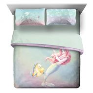 Jay Franco Disney The Little Mermaid Rainbow Full/Queen Comforter & Pillowcase Set Super Soft Kids Reversible Bedding Features Ariel Fade Resistant Polyester Microfiber Fill (Official Dis