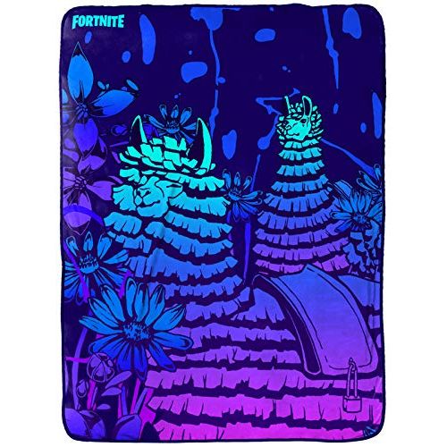  Jay Franco Fortnite Llama Loading Screen Raschel Blanket Measures 60 x 80 inches, Bedding Fade Resistant Super Soft (Official Fortnite Product)