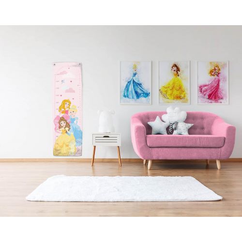  Jay Franco Disney Princess Growth Chart ? Kids Removeable Wall Decor Features Aurora, Belle, & Cinderella (Official Disney Product)