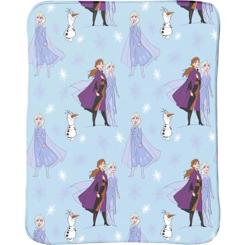  Jay Franco Disney Frozen 2 40 x 50 Blanket, Kids Super Soft 2 Piece Nogginz Set Featuring Elsa, Anna, & Olaf (Official DisneyProduct)