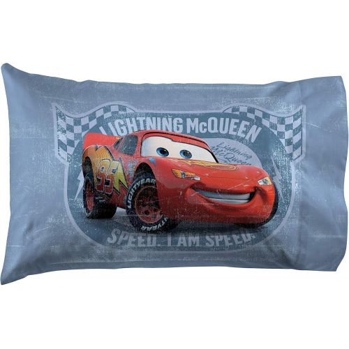  Jay Franco Disney Pixar Tune Up 3 Piece Twin Sheet Set, Blue Cars