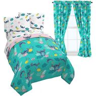 Jay Franco Disney Lilo & Stitch Aloha Stitch 7 Piece Bedroom Set Includes Full Bed Set & Window Drapes/Curtains Super Soft Fade Resistant Microfiber Bedding (Official Disney Pro