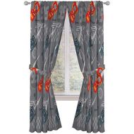 Jay Franco Disney Pixar Cars Lighnting Speed 84 Inch Drapes Beautiful Room Decor & Easy Set Up, Bedding Features Lightning McQueen Curtains Include 2 Tiebacks, 4 Piece Set (Official Disne