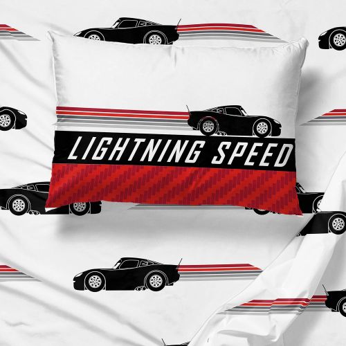  Jay Franco Disney Pixar Cars Lightening Speed 7 Piece Full Bed Set Includes Comforter & Sheet Set Bedding Features Lightning McQueen Super Soft Fade Resistant Microfiber (Official Disne