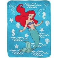 Jay Franco Disney The Little Mermaid Sea Dreams Raschel Throw Blanket Measures 43.5 x 55 inches, Kids Bedding Features Ariel Fade Resistant Super Soft (Official Disney Product)