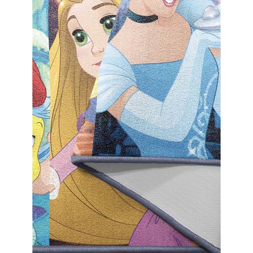  Jay Franco Disney Princess Dreamers Kids Room Rug Large Area Rug Measures 4 x 5 Feet Features Ariel, Belle, Cinderella, & Rapunzel (Offical Disney Product)