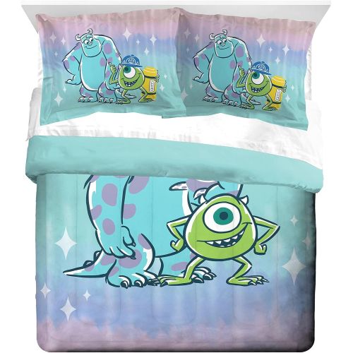  Jay Franco Disney Pixar Monsters Inc Queen Comforter & Sham Set Super Soft Kids Bedding Fade Resistant Microfiber (Official Disney Pixar Product)