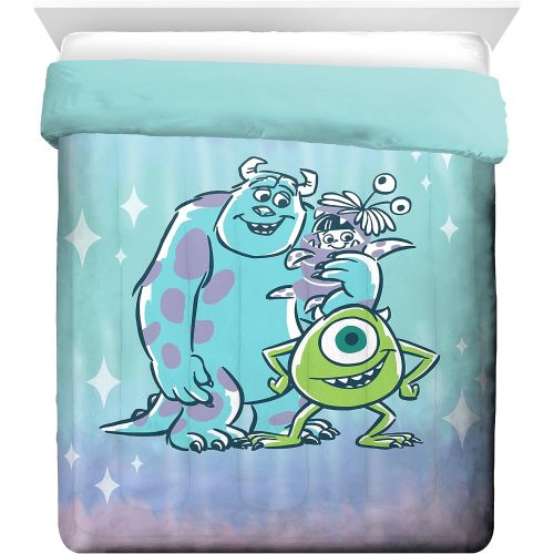  Jay Franco Disney Pixar Monsters Inc Queen Comforter & Sham Set Super Soft Kids Bedding Fade Resistant Microfiber (Official Disney Pixar Product)