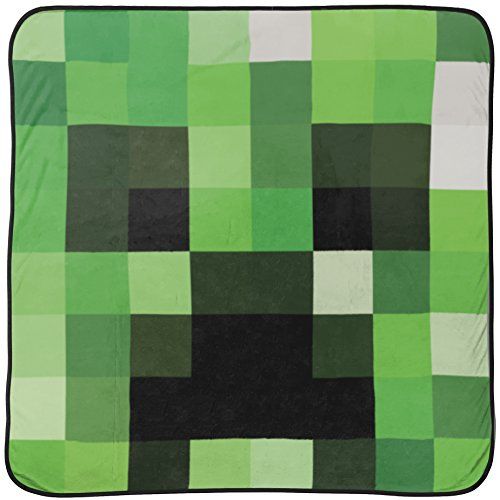  [아마존베스트]Jay Franco Mojang Minecraft Creeper Plush Throw Blanket