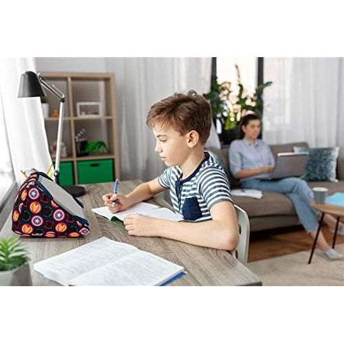  [아마존베스트]Jay Franco Marvel Avengers Team Faces iPad Tablet Pillow - Soft Holder Rest Support Pillow Features Captain America & Iron Man (Official Marvel Product)