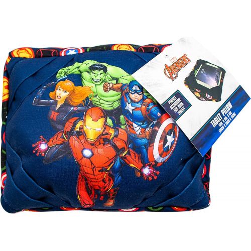  [아마존베스트]Jay Franco Marvel Avengers Team Faces iPad Tablet Pillow - Soft Holder Rest Support Pillow Features Captain America & Iron Man (Official Marvel Product)