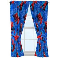 [아마존베스트]Jay Franco Marvel Spiderman Astonish 42 x 63 Curtain Panel Pair with Tie Backs Drape Set, 63 Inch