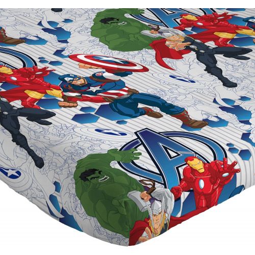  Jay Franco Marvel Avengers Blue Circle 4Piece Full Sheet Set