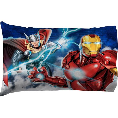  Jay Franco Marvel Avengers Blue Circle 4Piece Full Sheet Set