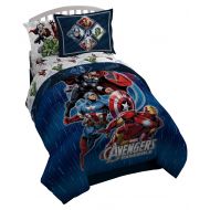 Jay Franco Marvel Avengers Assemble Full Comforter - Super Soft Kids Reversible Bedding features Iron Man, Hulk, Captain America, and Thor - Fade Resistant Polyester Microfiber Fill (Official