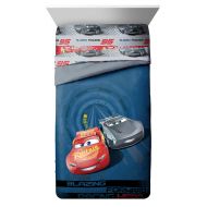 Jay Franco Disney/Pixar Cars 3 Movie Editorial Blue/Gray Twin/Full Reversible Comforter with Lightning McQueen & Jackson Storm (Official Disney/Pixar Product)