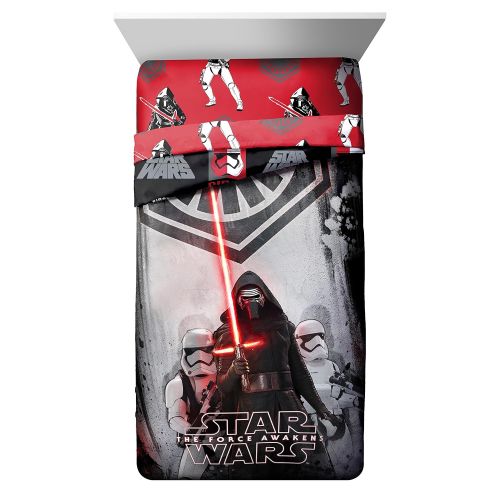  Jay Franco Star Wars EP7 Rule Galaxy Twin/Full Comforter - Super Soft Kids Reversible Bedding features Darth Vader and Stormtroopers - Fade Resistant Polyester Microfiber Fill (Official Star