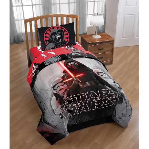  Jay Franco Star Wars EP7 Rule Galaxy Twin/Full Comforter - Super Soft Kids Reversible Bedding features Darth Vader and Stormtroopers - Fade Resistant Polyester Microfiber Fill (Official Star