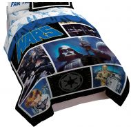 Jay Franco Star Wars Classic Logo Twin/Full Comforter - Super Soft Kids Reversible Bedding features Darth Vader - Fade Resistant Polyester Includes 1 Bonus Sham (Official Star Wars Product)