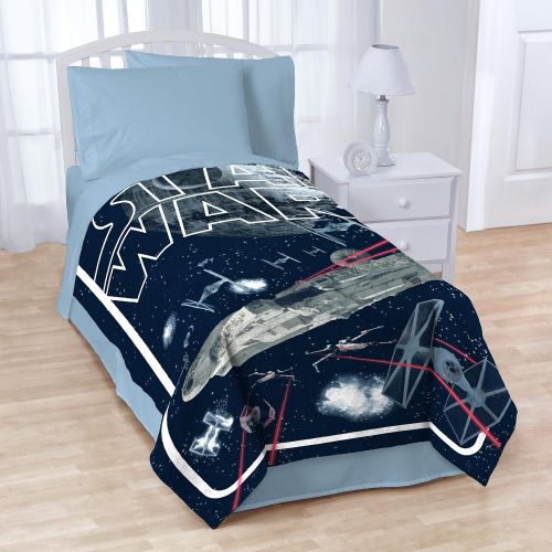  Jay Franco Star Wars Classic Space Battle Flannel/Silk Touch 62 x 90 Twin Blanket