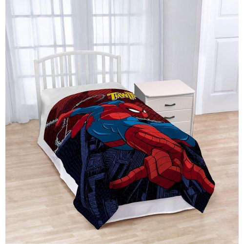  Jay Franco Marvel Spiderman Burst Plush Twin Blanket, 62 X 90